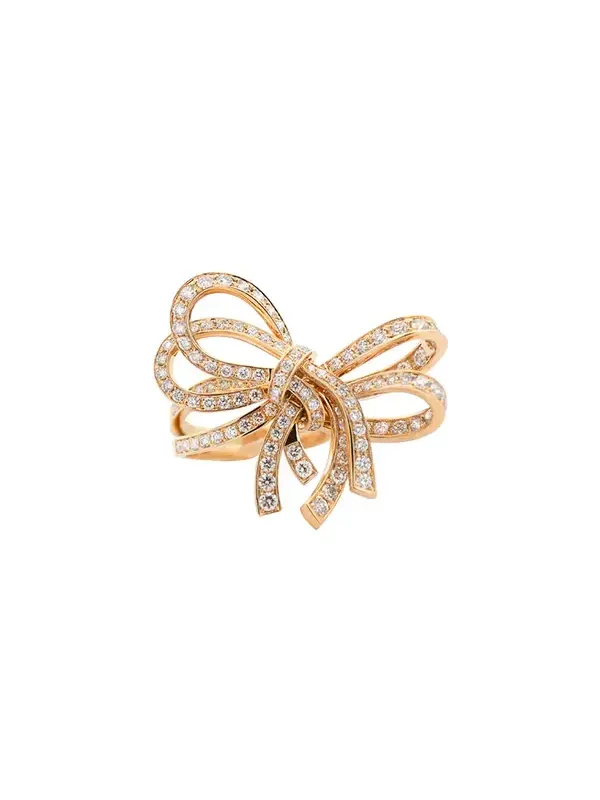 2.55ct Diamond 18K Gold Statement Bow Ring