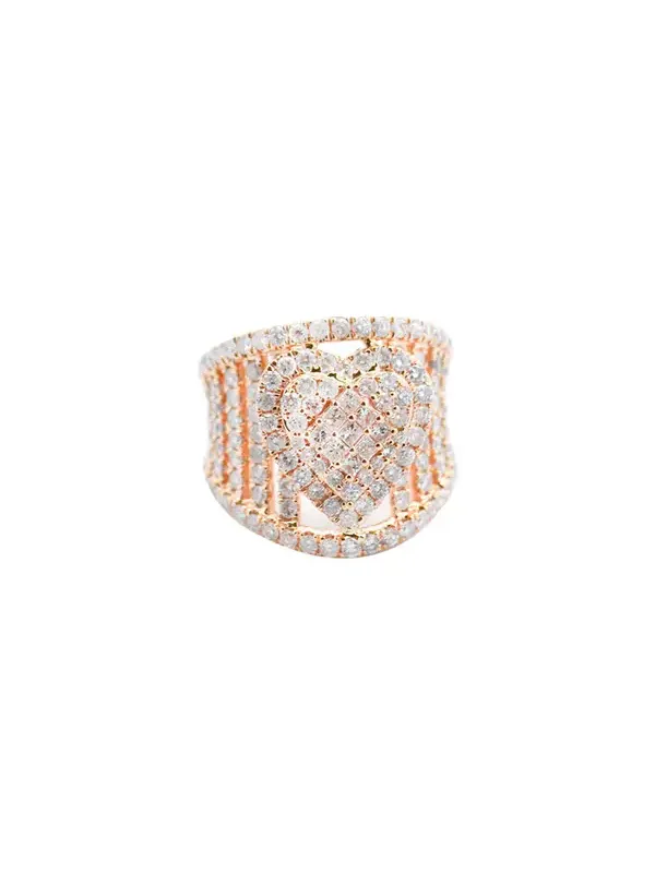 2.75ct Diamond 14K Gold Heart Cluster Ring 2.75ct Diamond 14K Gold Heart Cluster Ring