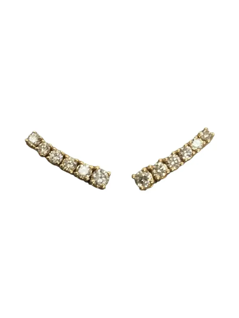 Wish Fine Jewelry 2.76ct Diamond 18K Gold Graduated Tennis Earrings