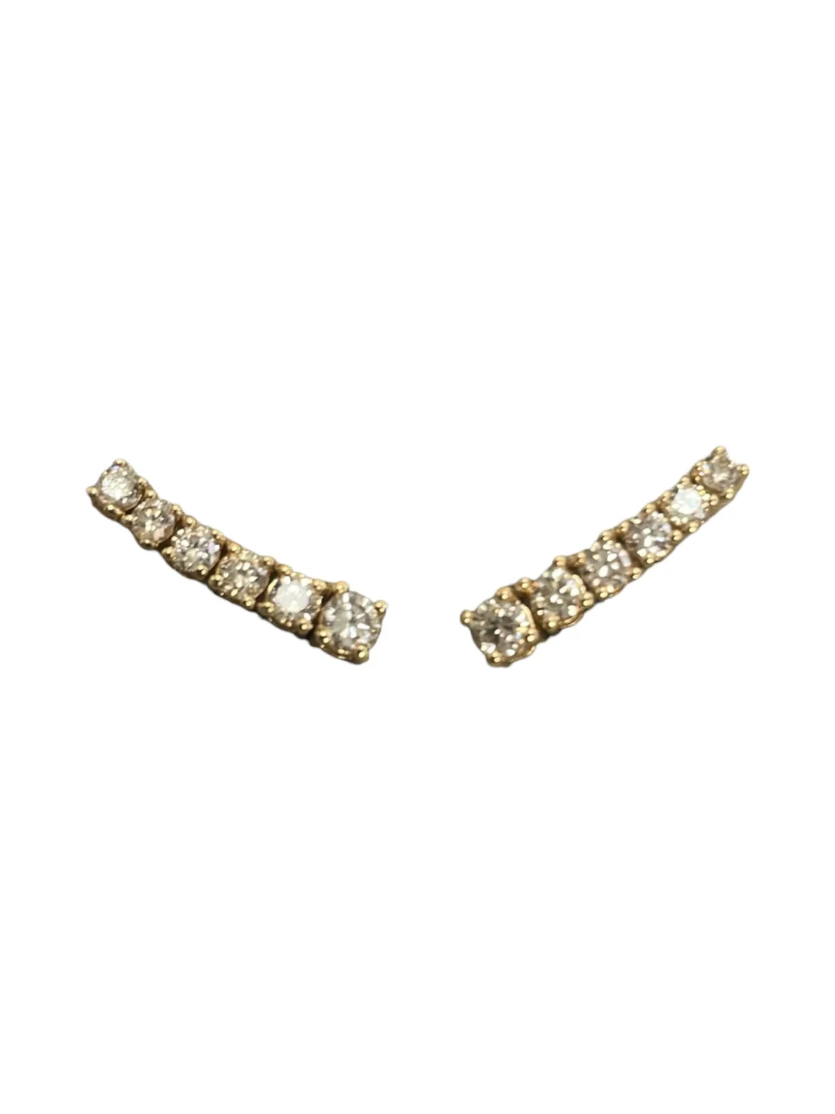 2.76ct Diamond 18K Gold Graduated Tennis Earrings