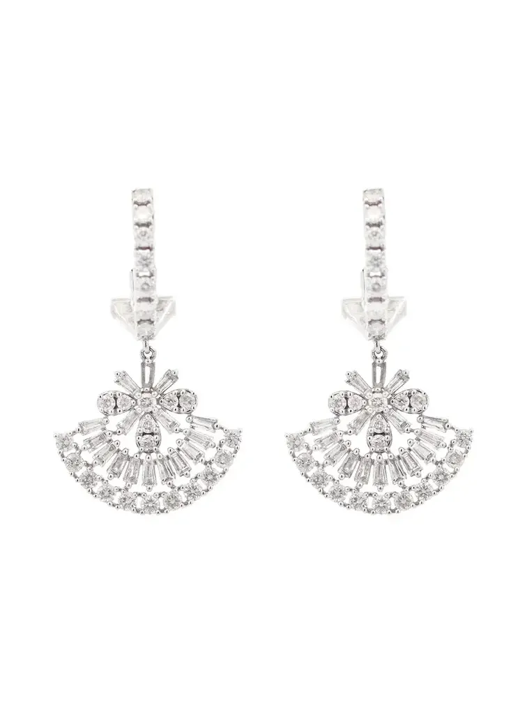 3.00ct Diamond 14K Gold Statement Dangle Drop Earrings 3.00ct Diamond 14K Gold Statement Dangle Drop Earrings