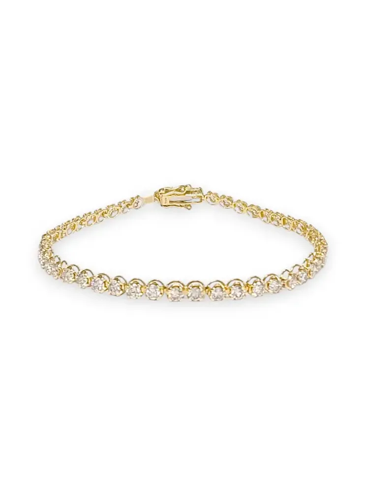 3.0ct Diamond 18K Gold Bracelet
