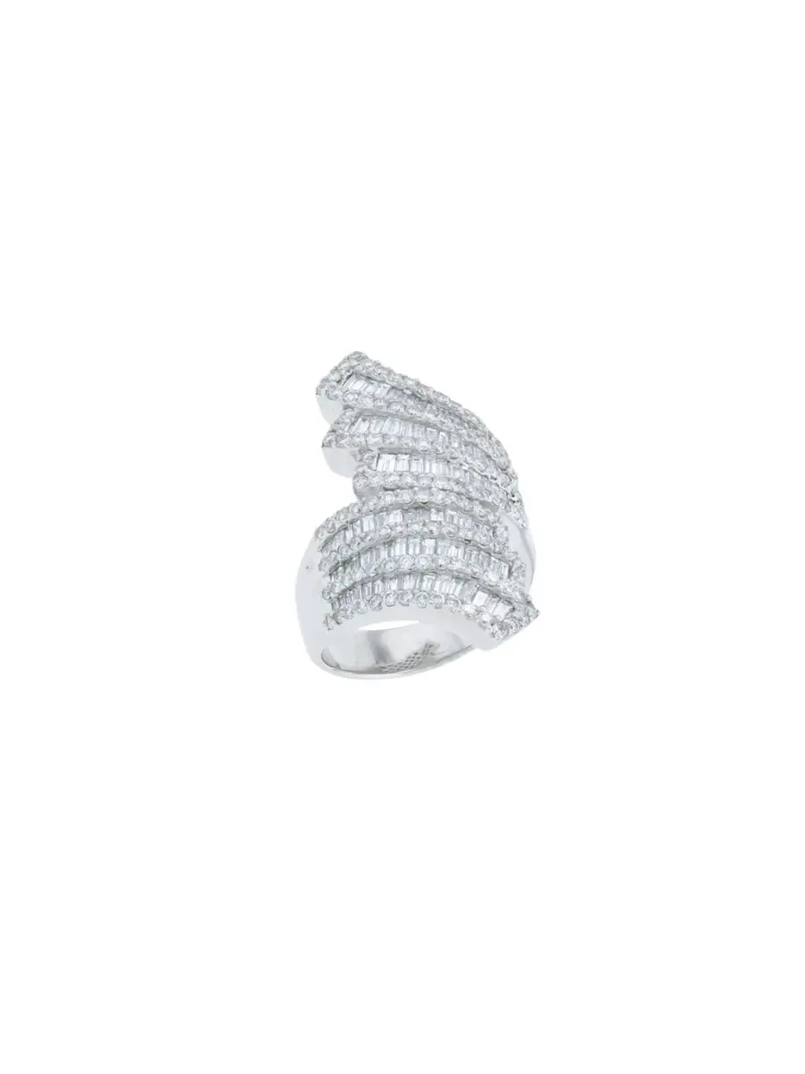 Wish Fine Jewelry 3.30ct Diamond 18K Gold Bypass Ring | Image 1 Wish Fine Jewelry 3.30ct Diamond 18K Gold Bypass Ring | Image 1