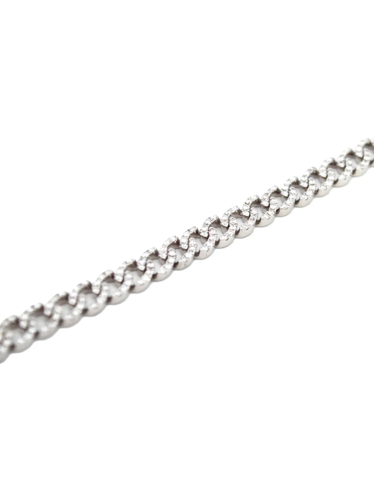 Wish Fine Jewelry 3.50ct Diamond 18K Gold Pave Cuban Bracelet
