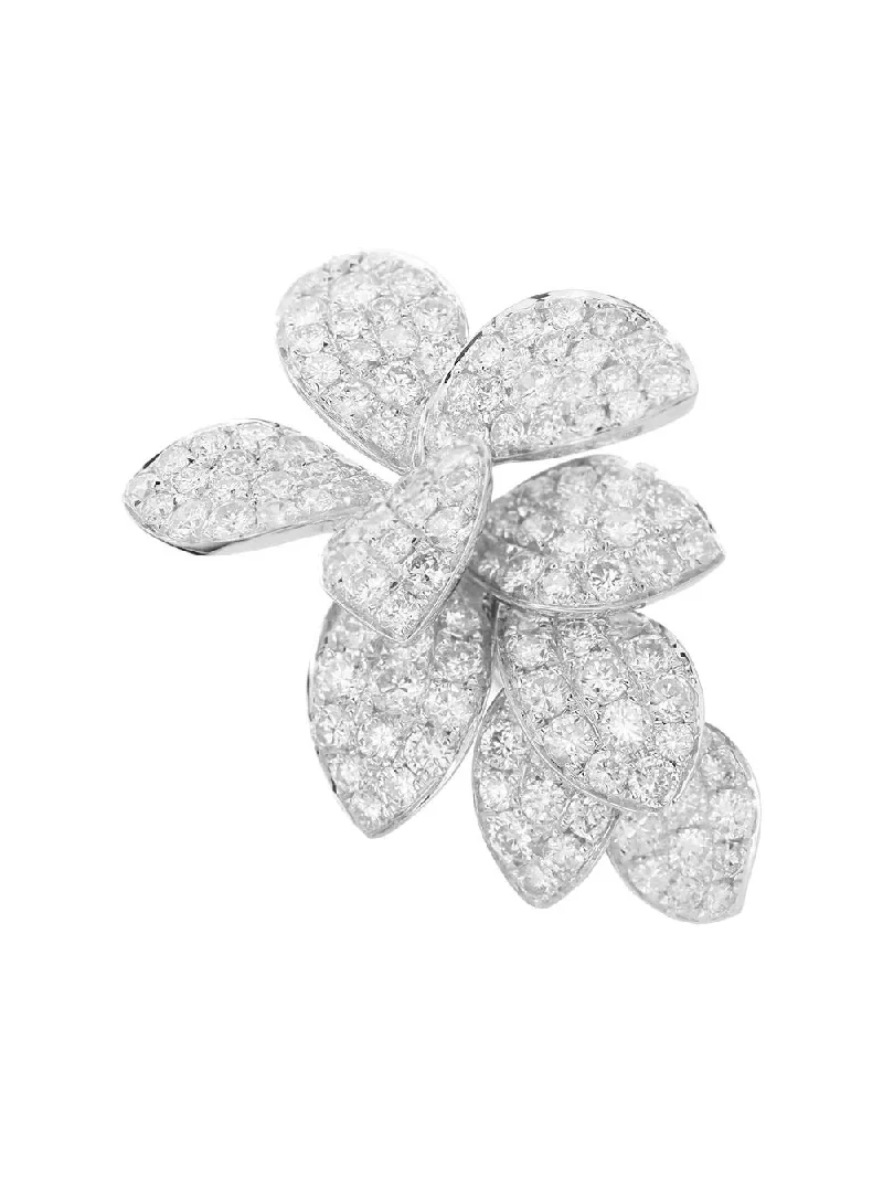 3.95ct Diamond 14K Gold Crusted Leaf Ring 3.95ct Diamond 14K Gold Crusted Leaf Ring