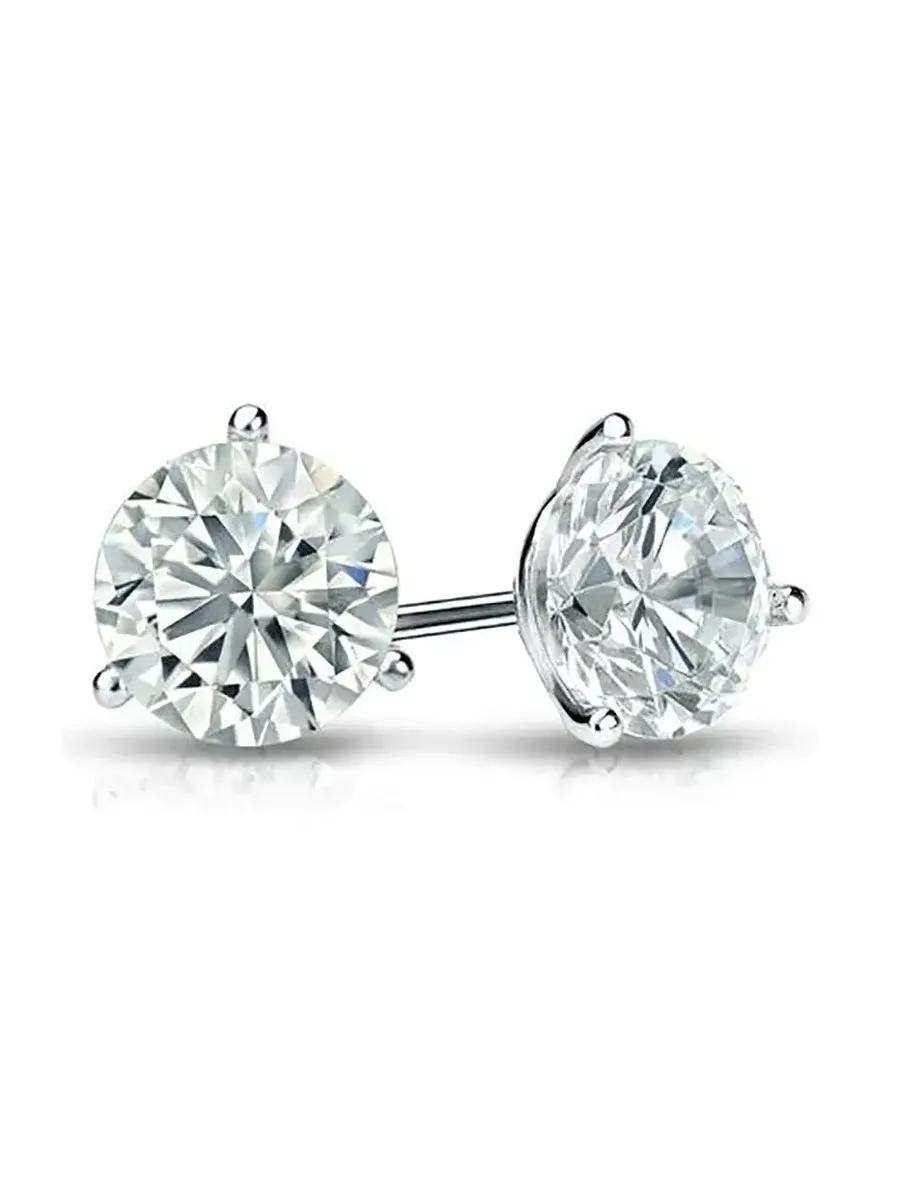 4.03ct Diamond 18K Gold Stud Earrings