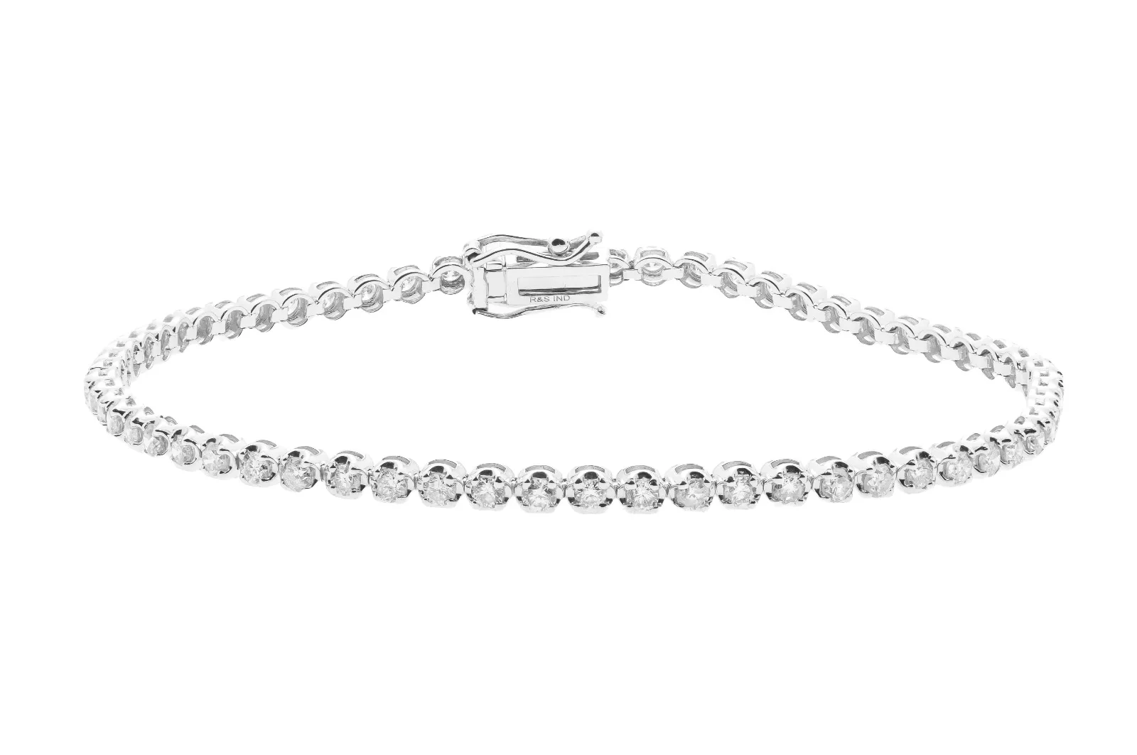 4.0ct Diamond 14K Gold Tennis Bracelet