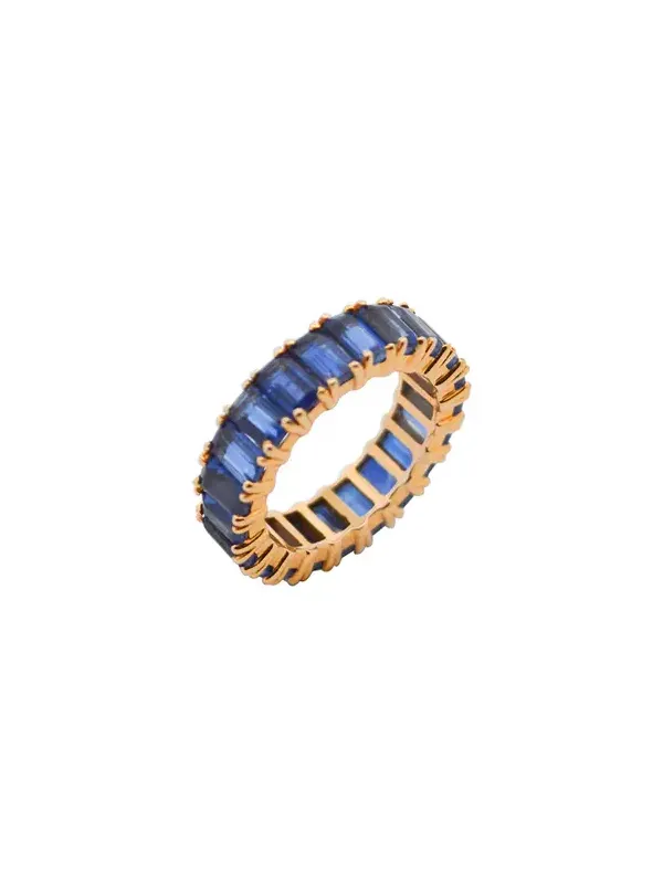 4.50ct Sapphire 14K Gold Eternity Band Ring