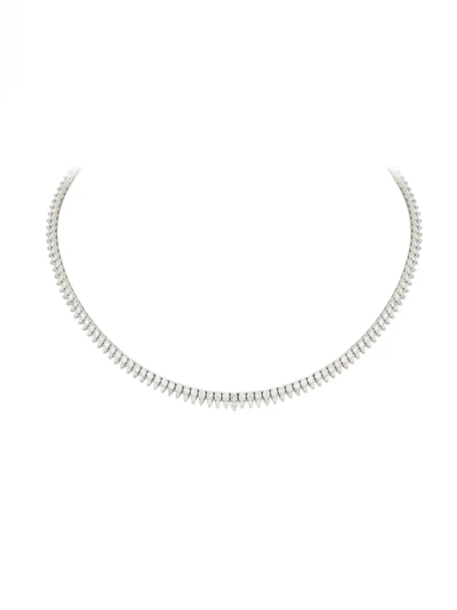 Wish Fine Jewelry 5.00ct Diamond 18K Stationed Tennis Necklace | Thumbnail 2 Wish Fine Jewelry 5.00ct Diamond 18K Stationed Tennis Necklace | Thumbnail 2