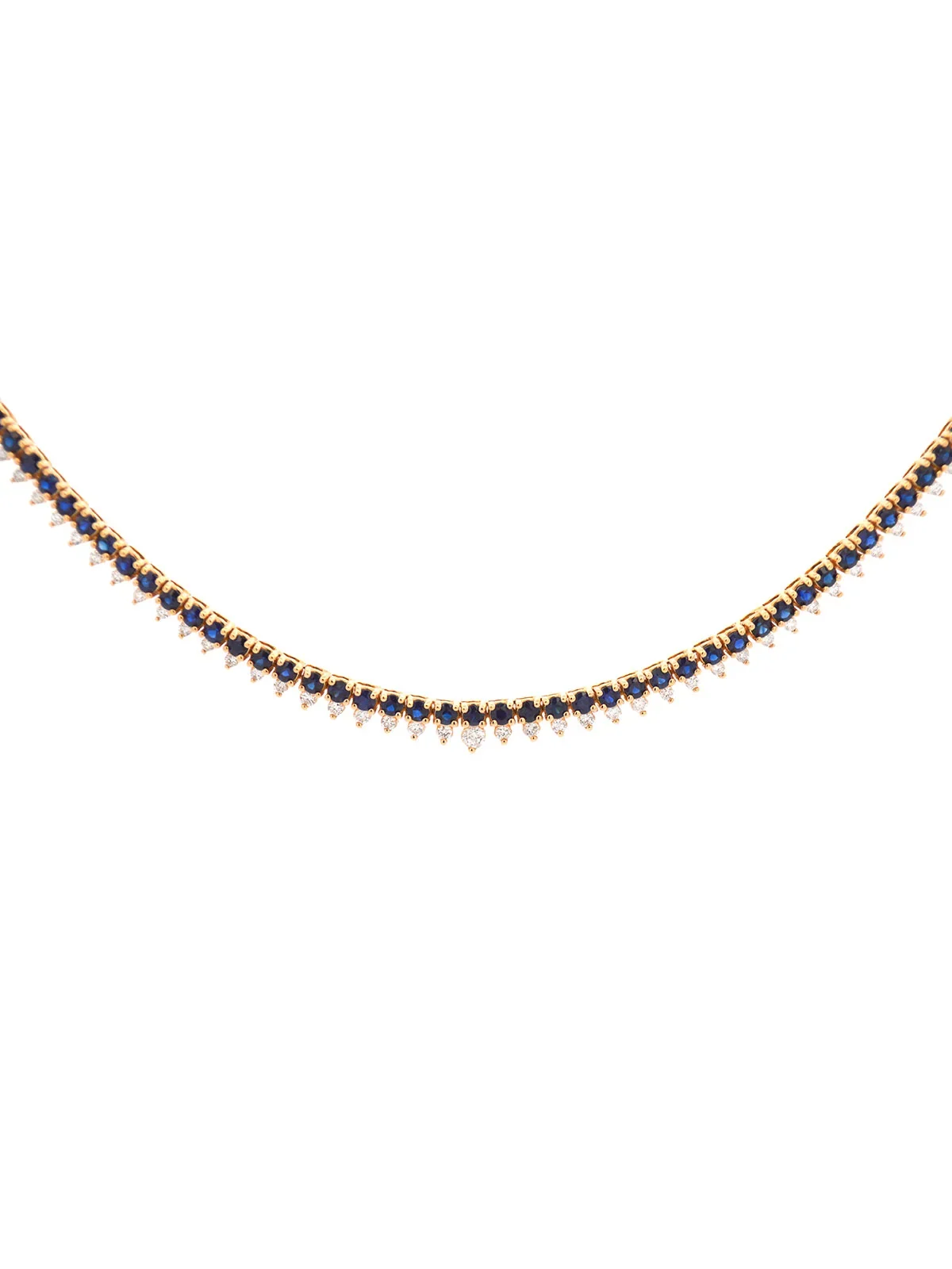 5.09ct Black Diamond 18K Gold Stationed Tennis Necklace 5.09ct Black Diamond 18K Gold Stationed Tennis Necklace