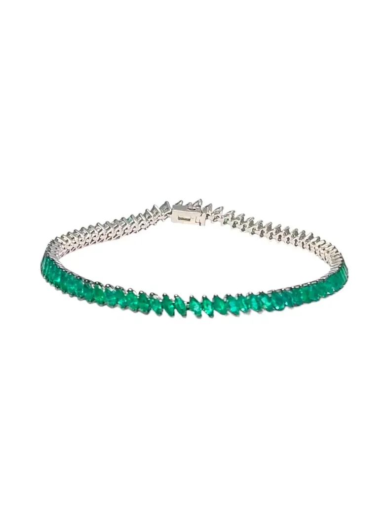 5.30cts Emerald 18K Gold Bracelet