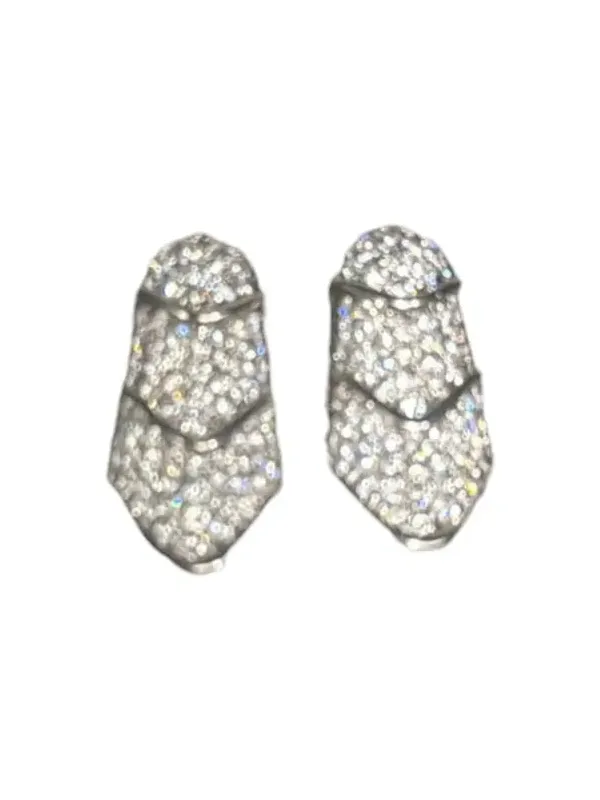 5.90ct Diamond 18K Gold Pave Earrings 5.90ct Diamond 18K Gold Pave Earrings