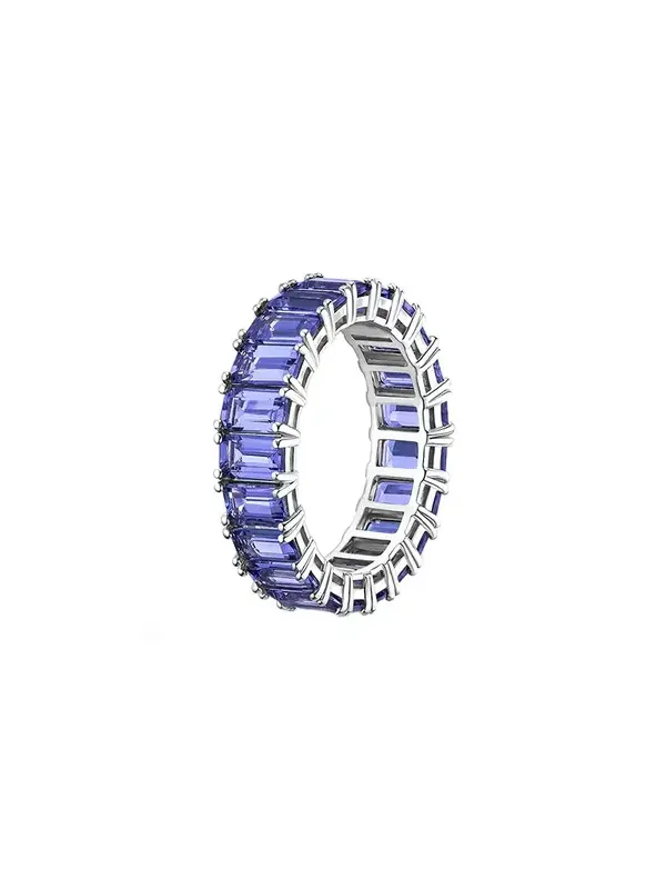 6.00ct Blue Sapphire 18K Gold Eternity Band Ring