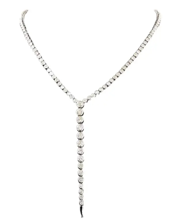 Wish Fine Jewelry 6.41ct Diamond 18K Gold Lariat Tennis Necklace | Thumbnail 2 Wish Fine Jewelry 6.41ct Diamond 18K Gold Lariat Tennis Necklace | Thumbnail 2