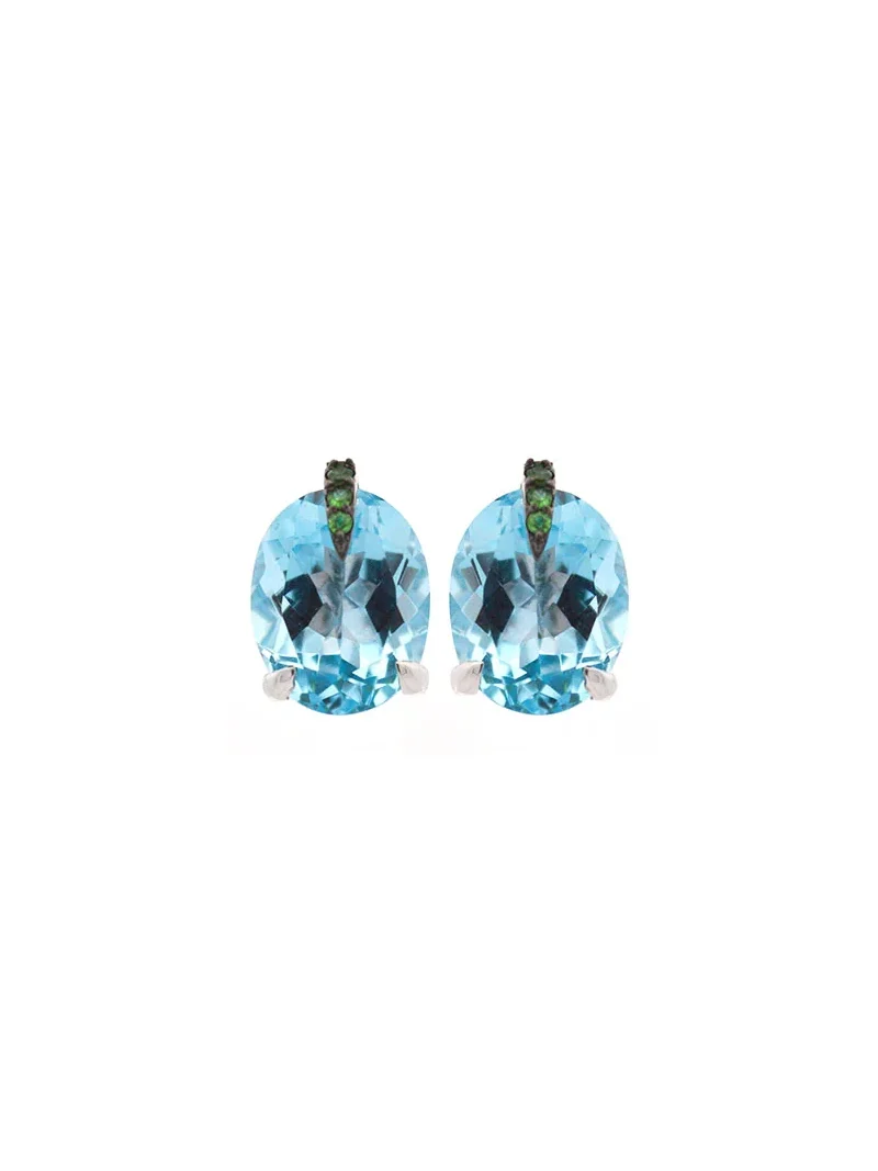 6.49ct Topaz Tsavorite 18K Gold Stud Earrings 6.49ct Topaz Tsavorite 18K Gold Stud Earrings