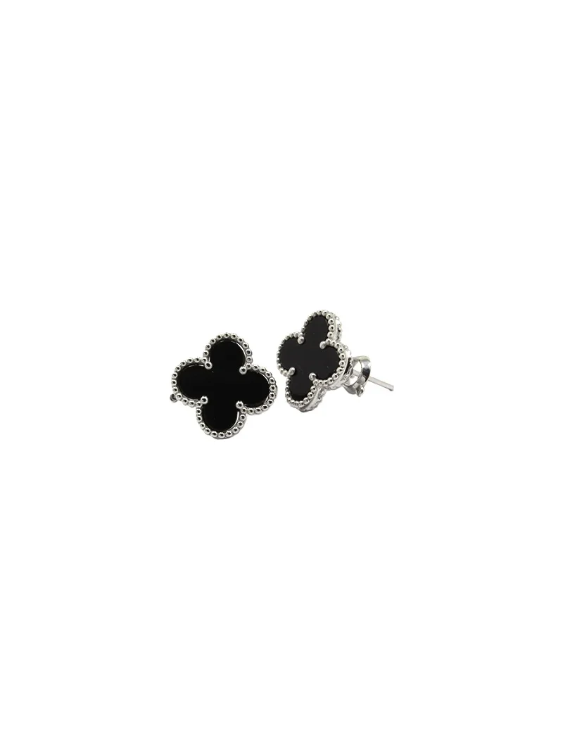 Wish Fine Jewelry Clover 18K Gold Earrings