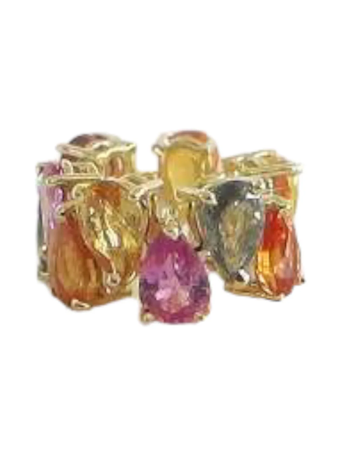 Ear Cuff Colorful Sapphirres 18K Gold Ana Rocha & Apollinario