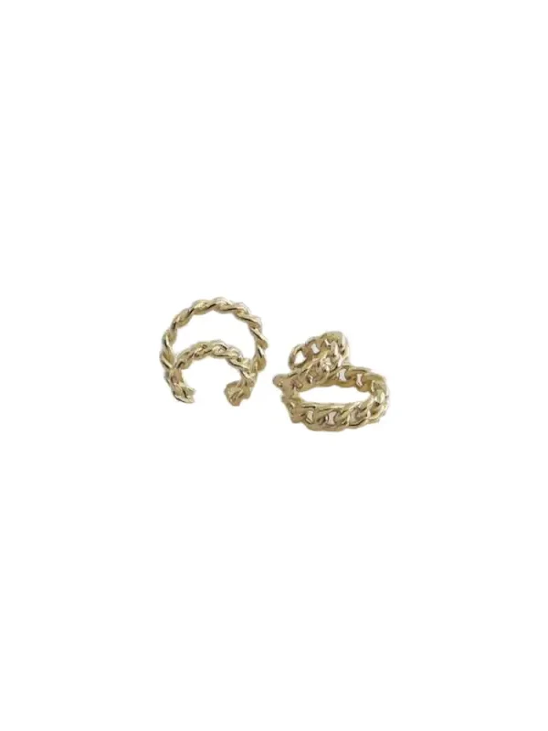 Ear cuff Double Chain 18K Gold Ana Rocha & Apollinario
