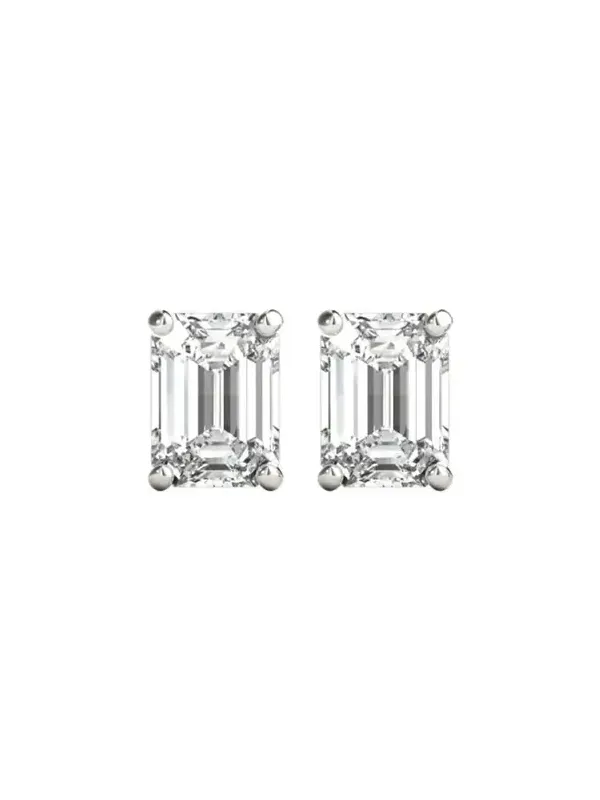 GIA 2.02ct Diamond 18K Gold Emerald Cut Stud Earrings GIA 2.02ct Diamond 18K Gold Emerald Cut Stud Earrings