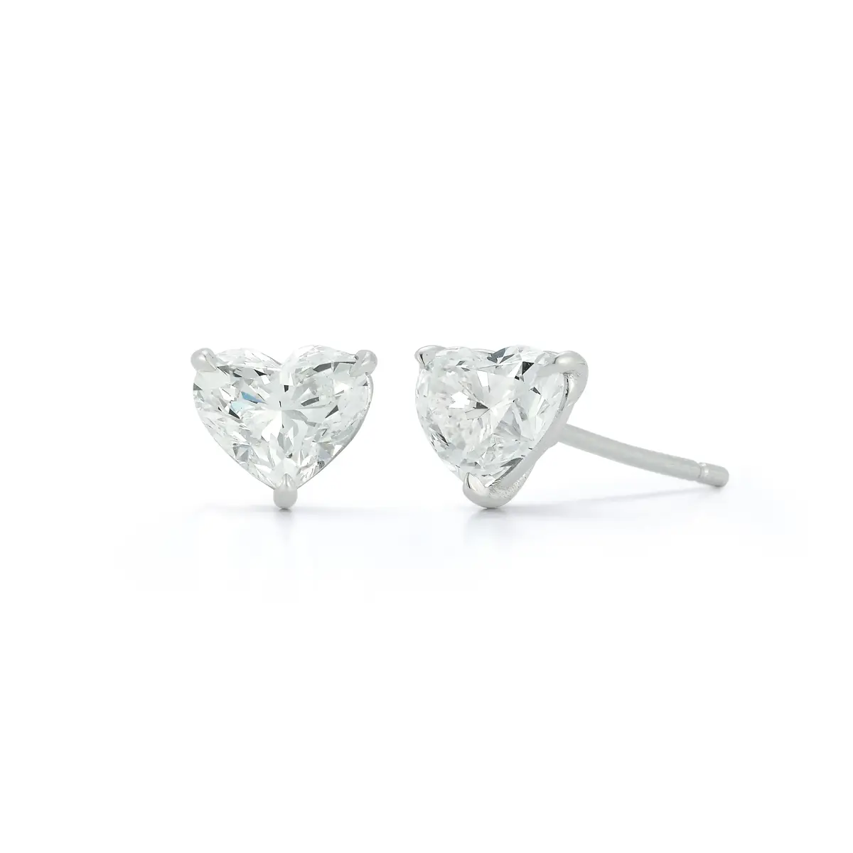 Wish Fine Jewelry GIA 3.01ct Diamond 18K Gold Heart Shaped Stud Earrings | Thumbnail 2 Wish Fine Jewelry GIA 3.01ct Diamond 18K Gold Heart Shaped Stud Earrings | Thumbnail 2