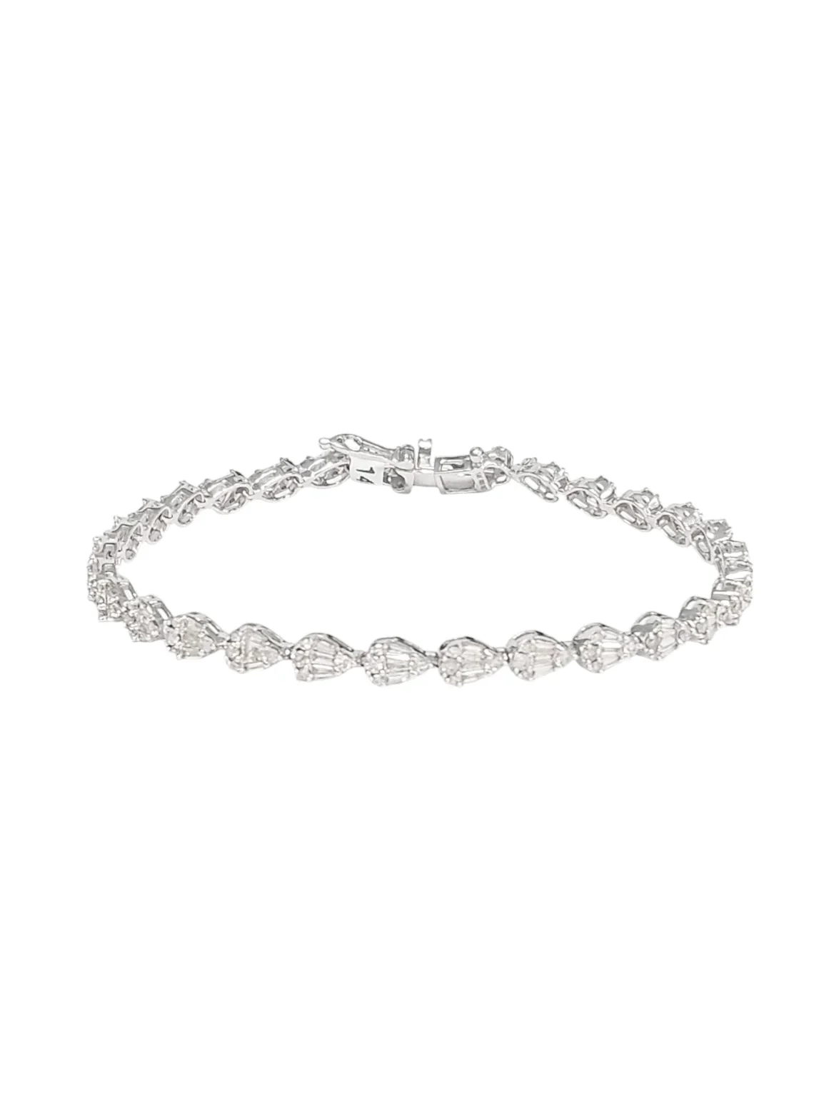 Wish Fine Jewelry Pear Shape Diamond Tennis Bracelet