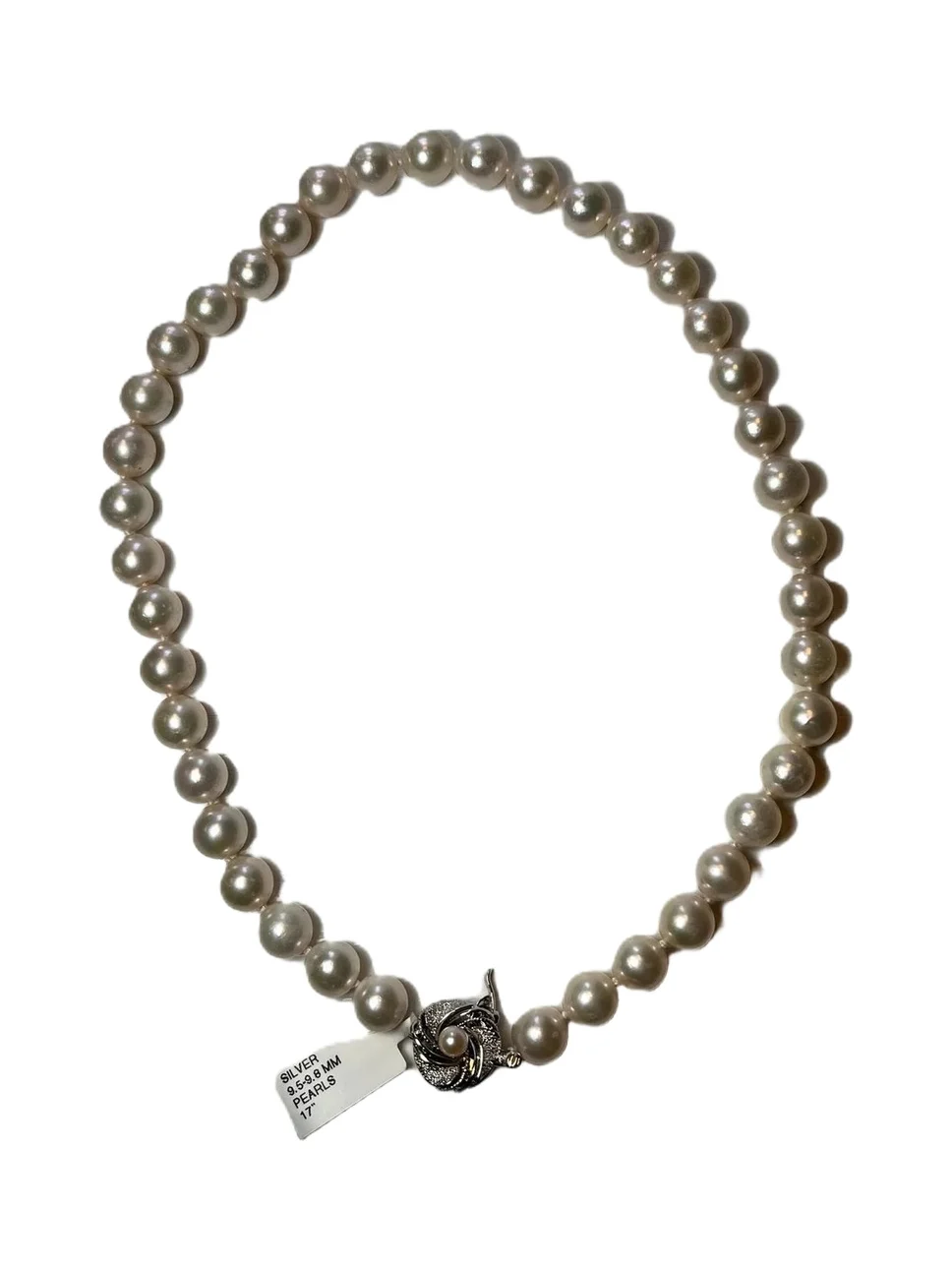 Wish Fine Jewelry Pearls 9.5mm x 9.8mm Silver Necklace
