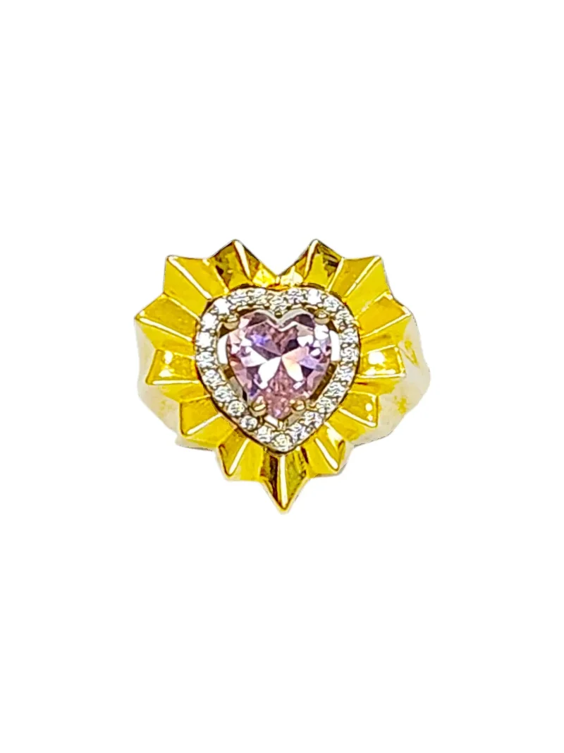 Pink Heart 14K Gold Ring Pink Heart 14K Gold Ring