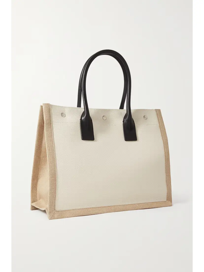 Saint Laurent Rive Gauche Small Leather-trimmed Printed Canvas Tote | Thumbnail 3 Saint Laurent Rive Gauche Small Leather-trimmed Printed Canvas Tote | Thumbnail 3
