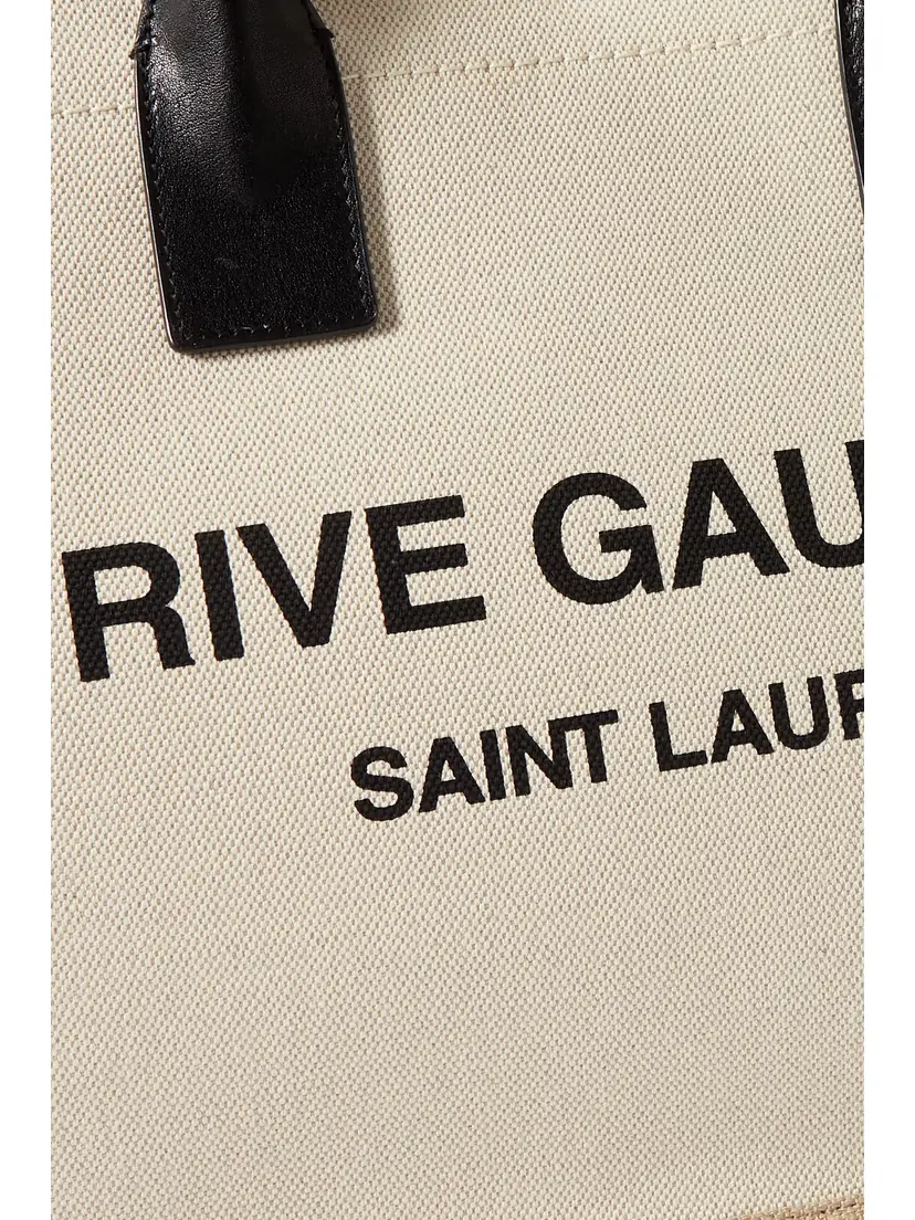 Saint Laurent Rive Gauche Small Leather-trimmed Printed Canvas Tote | Thumbnail 4 Saint Laurent Rive Gauche Small Leather-trimmed Printed Canvas Tote | Thumbnail 4