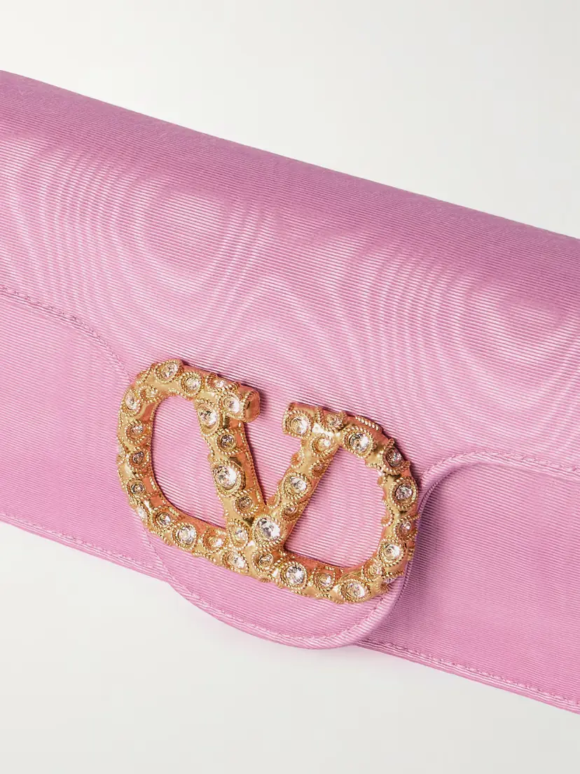 Valentino Garavani Locò Embellished Moire Clutch | Thumbnail 4 Valentino Garavani Locò Embellished Moire Clutch | Thumbnail 4
