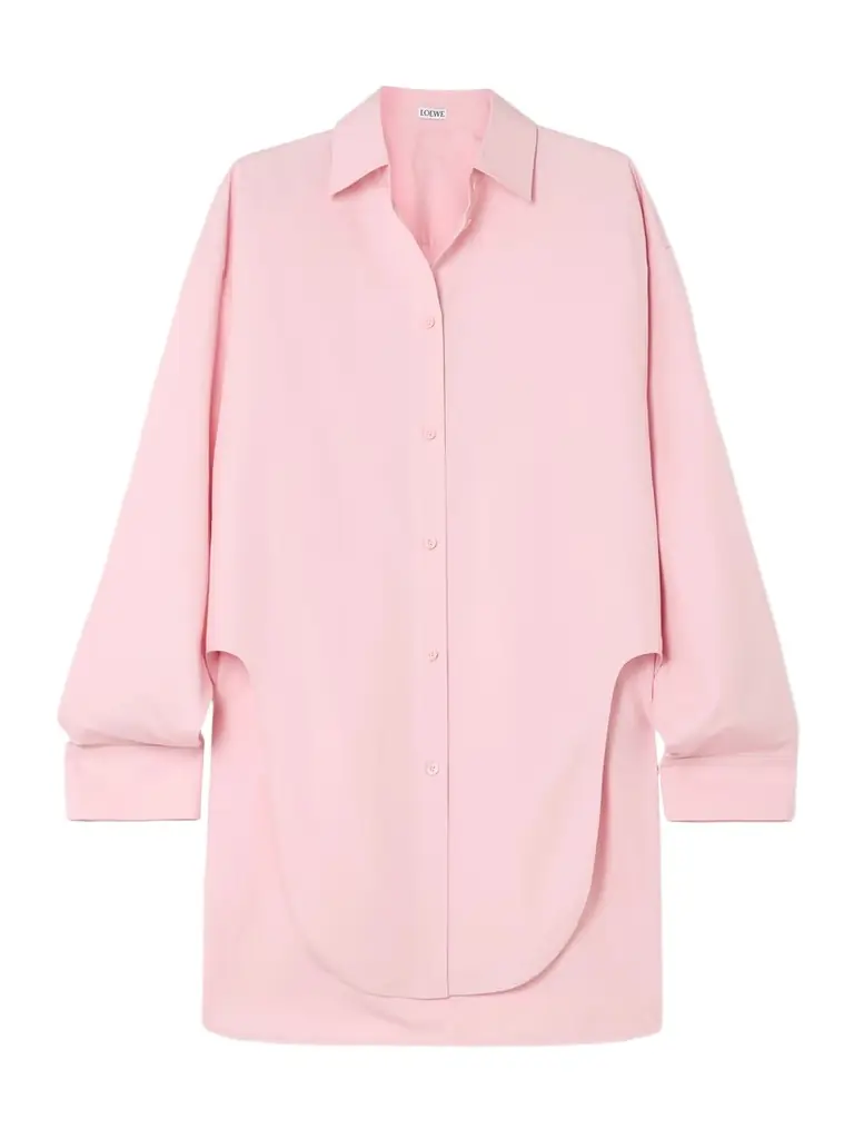 Cutout Cotton-poplin Shirt