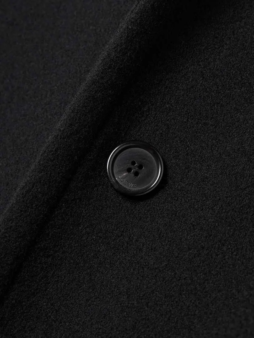 Loewe Leather-trimmed Wool-felt Coat | Thumbnail 5