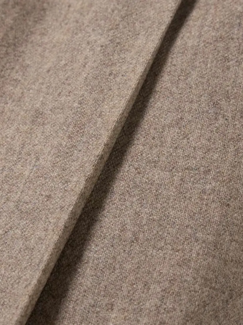 Loewe Stretch Jacquard-trimmed Pleated Wool And Cashmere-blend Straight-leg Pants | Thumbnail 5 Loewe Stretch Jacquard-trimmed Pleated Wool And Cashmere-blend Straight-leg Pants | Thumbnail 5