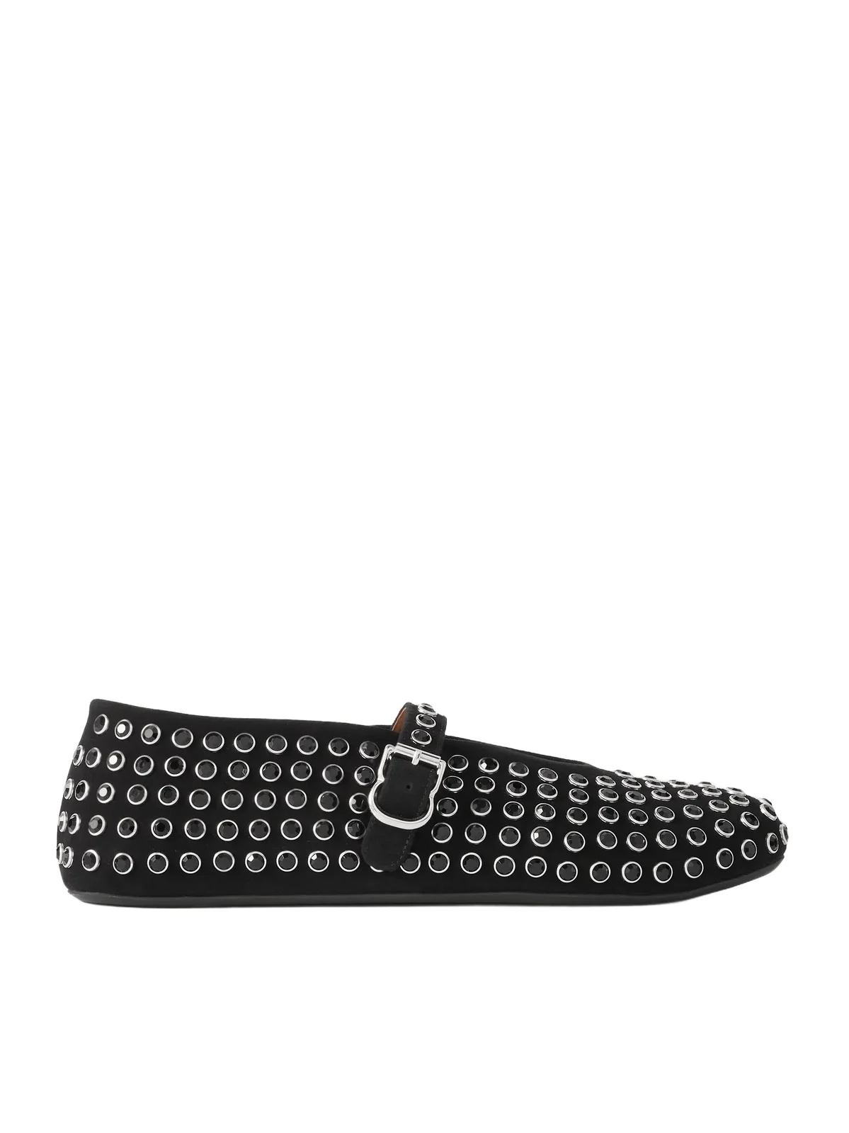 Crystal-embellished Suede Ballet Flats Crystal-embellished Suede Ballet Flats