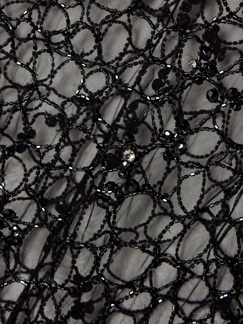 Clio Peppiatt Caviar Embellished Tulle Mini Dress | Thumbnail 4 Clio Peppiatt Caviar Embellished Tulle Mini Dress | Thumbnail 4