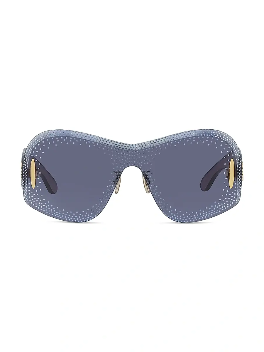 LOEWE Women's Anagram 144MM Mask Sunglasses - Blue | Thumbnail 2 LOEWE Women's Anagram 144MM Mask Sunglasses - Blue | Thumbnail 2