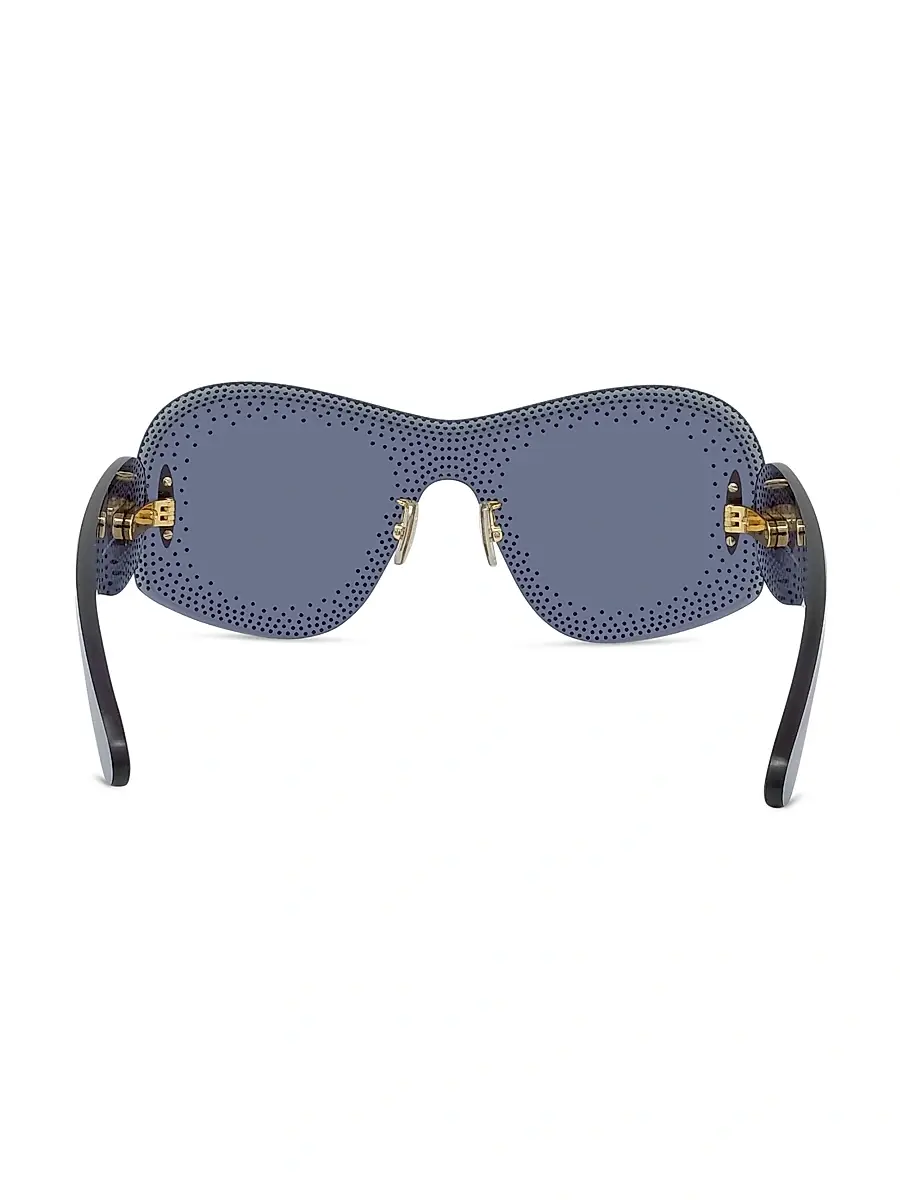 LOEWE Women's Anagram 144MM Mask Sunglasses - Blue | Thumbnail 5 LOEWE Women's Anagram 144MM Mask Sunglasses - Blue | Thumbnail 5