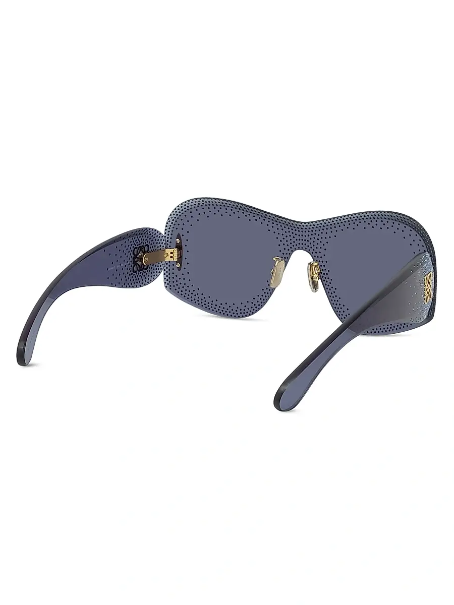 LOEWE Women's Anagram 144MM Mask Sunglasses - Blue | Thumbnail 6 LOEWE Women's Anagram 144MM Mask Sunglasses - Blue | Thumbnail 6
