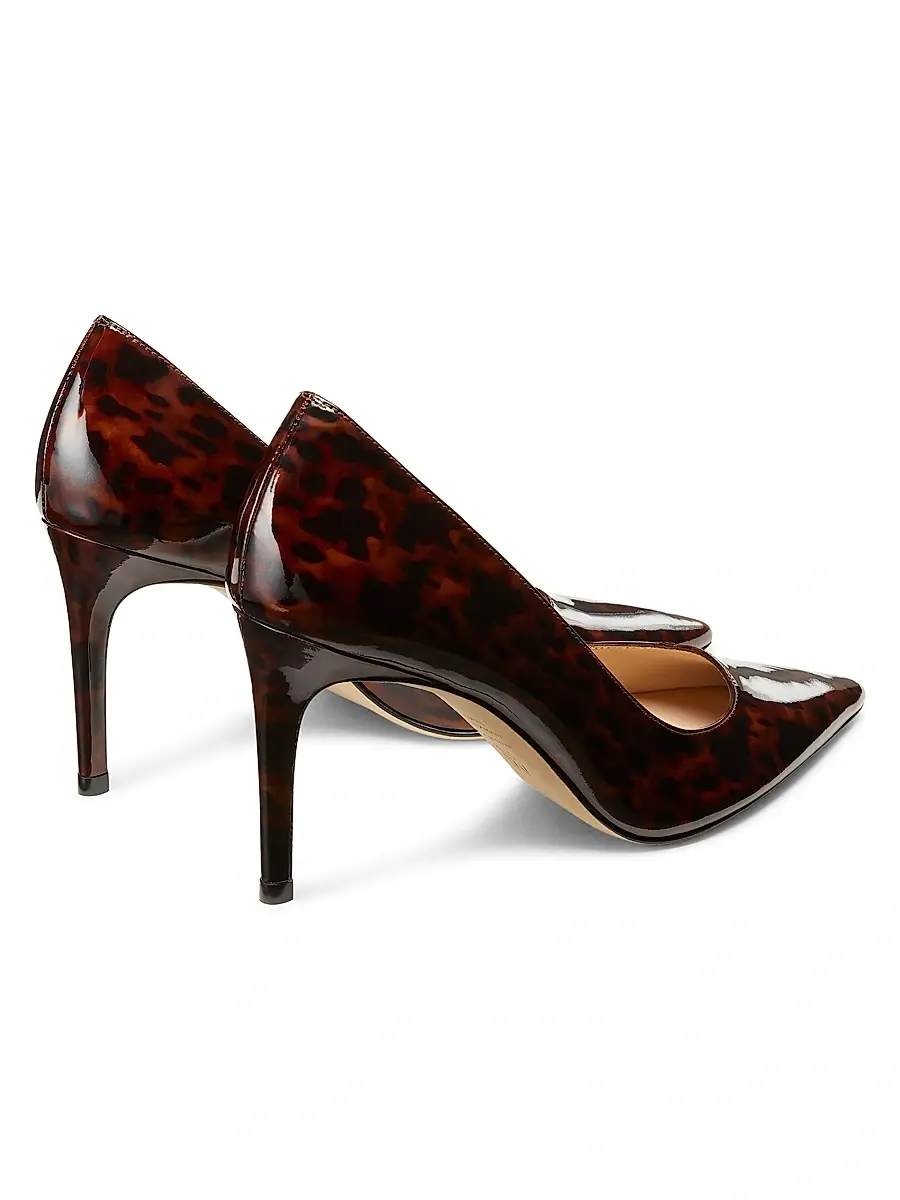 Stuart Weitzman Women's Power 85MM Tortoiseshell Patent Leather Pumps | Thumbnail 3 Stuart Weitzman Women's Power 85MM Tortoiseshell Patent Leather Pumps | Thumbnail 3