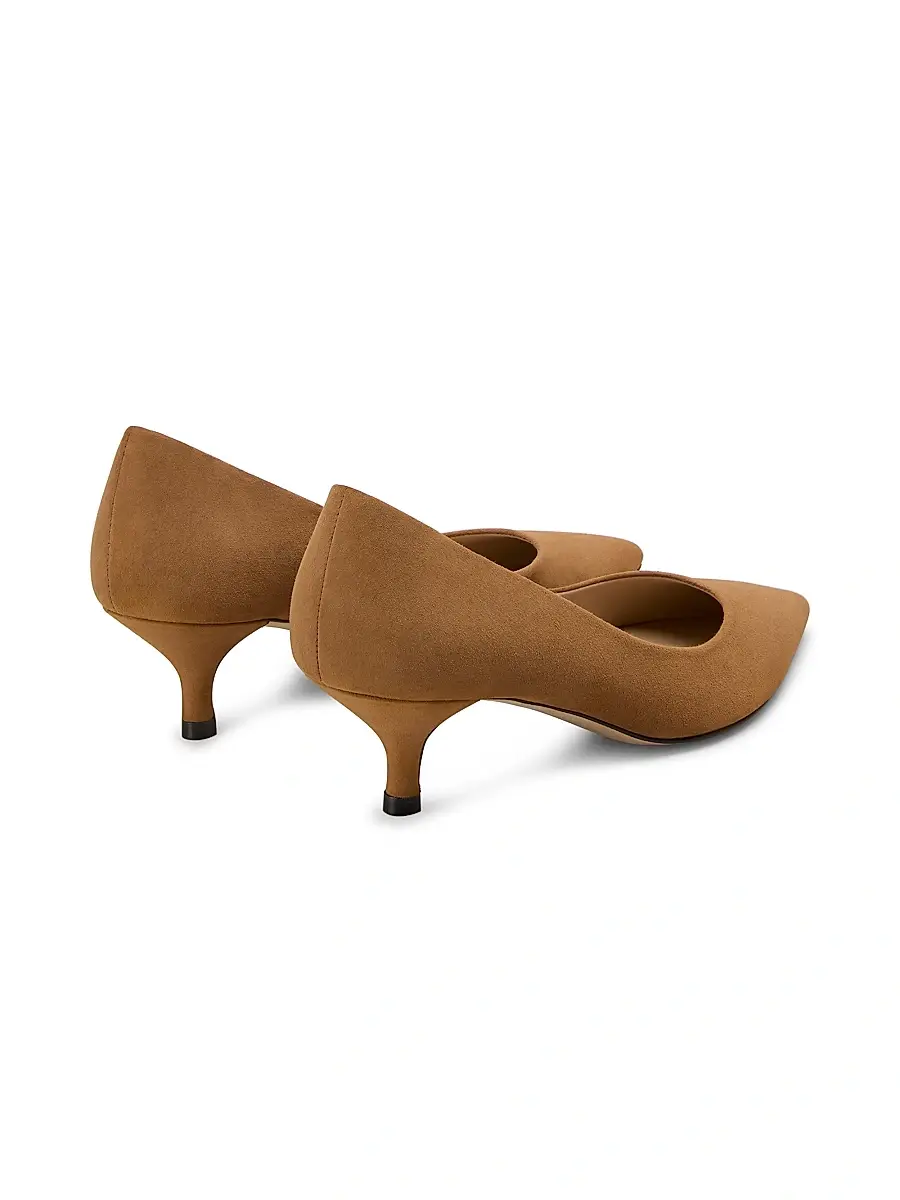 Stuart Weitzman Women's Power 50MM Suede Kitten-Heel Pumps | Thumbnail 3 Stuart Weitzman Women's Power 50MM Suede Kitten-Heel Pumps | Thumbnail 3