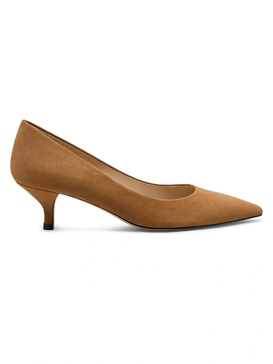 Women's Power 50MM Suede Kitten-Heel Pumps Women's Power 50MM Suede Kitten-Heel Pumps