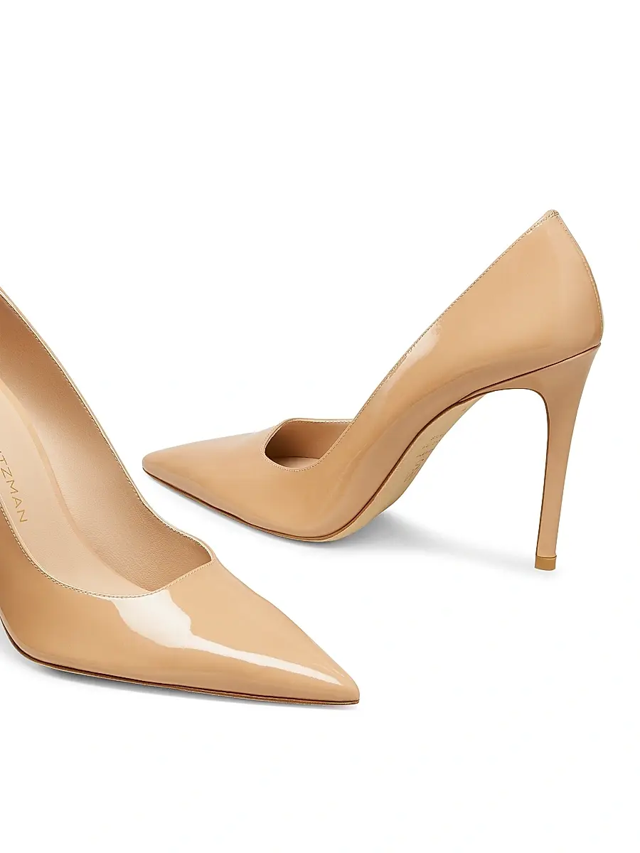 Stuart Weitzman Women's Power 100MM Patent Leather Pumps | Thumbnail 4 Stuart Weitzman Women's Power 100MM Patent Leather Pumps | Thumbnail 4