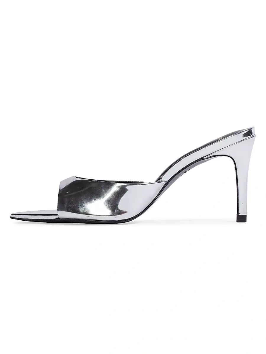 Black Suede Studio Women's Brea 80MM Metallic Mules | Thumbnail 5 Black Suede Studio Women's Brea 80MM Metallic Mules | Thumbnail 5