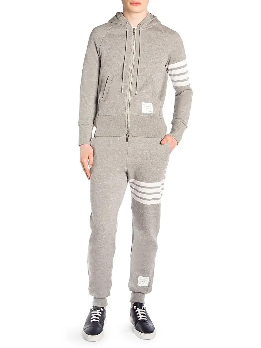 Thom Browne Zip-Up Bar Striped Hoodie | Thumbnail 2