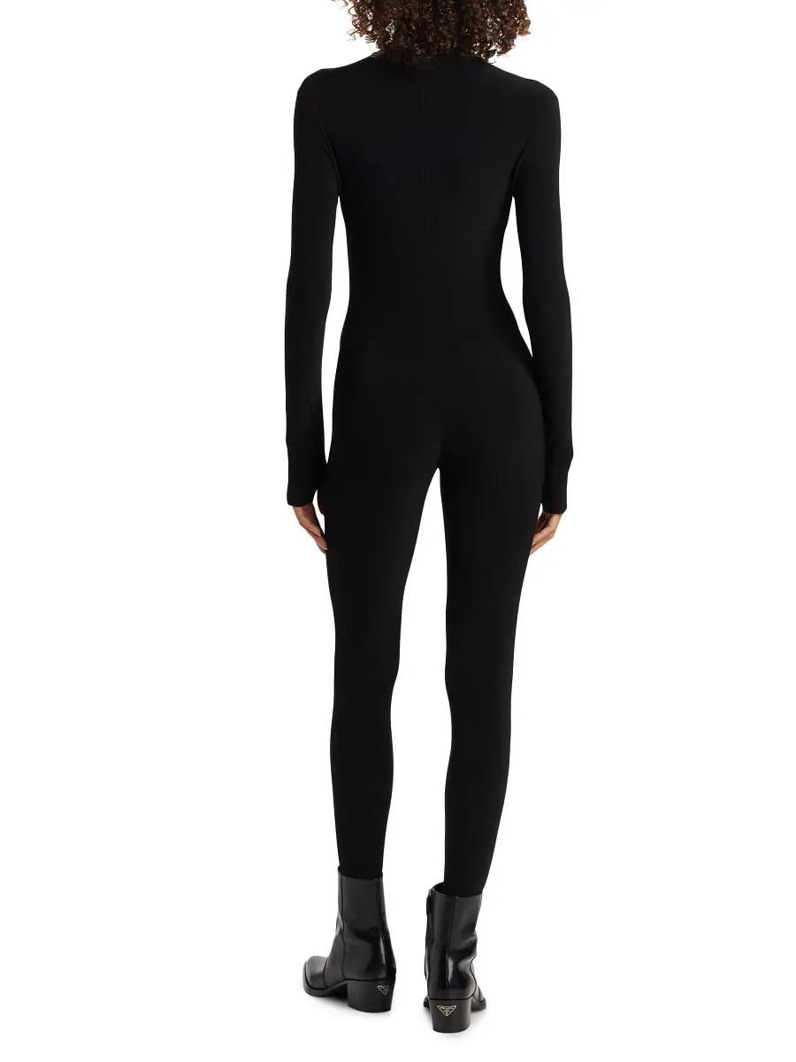 Norma Kamali Women's Turtleneck Long-Sleeve Catsuit - Black | Thumbnail 4 Norma Kamali Women's Turtleneck Long-Sleeve Catsuit - Black | Thumbnail 4