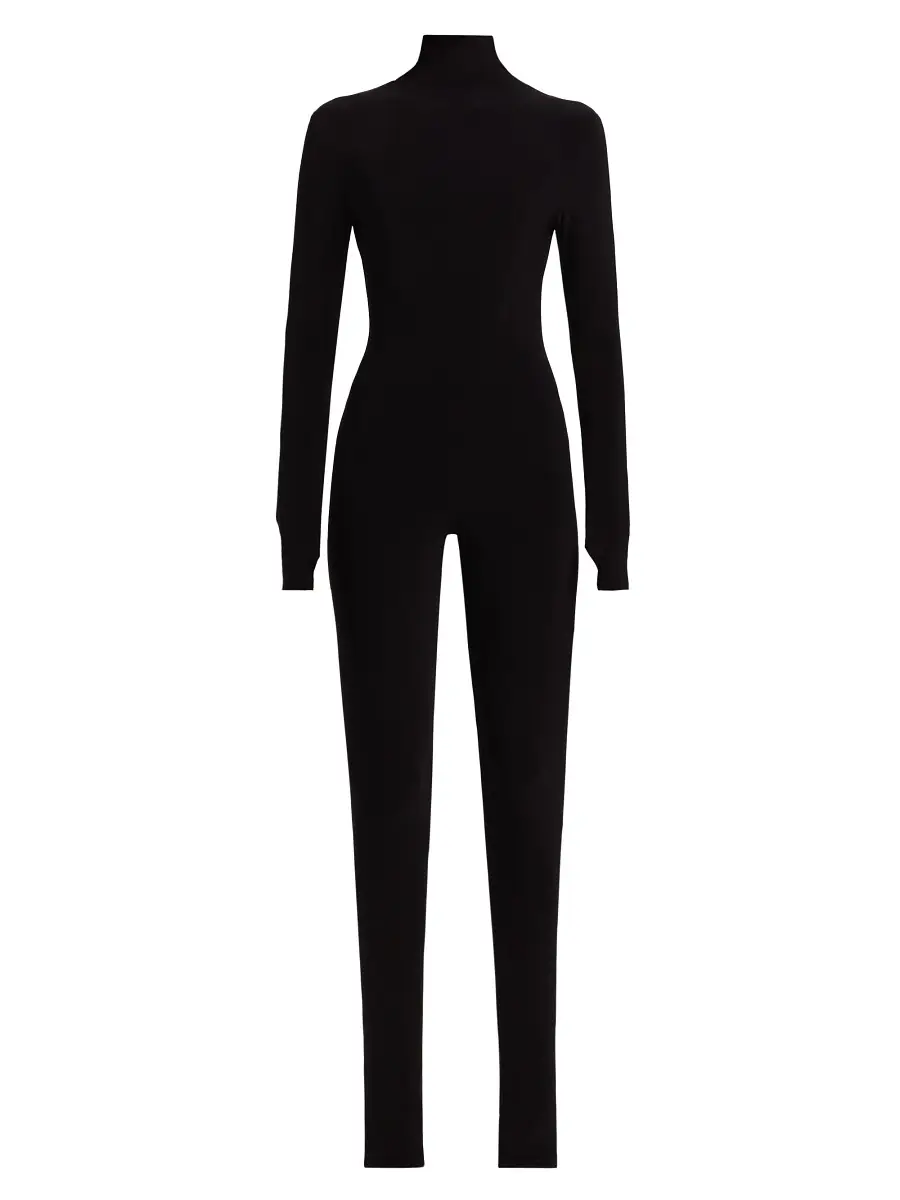 Norma Kamali Women's Turtleneck Long-Sleeve Catsuit - Black | Thumbnail 7 Norma Kamali Women's Turtleneck Long-Sleeve Catsuit - Black | Thumbnail 7