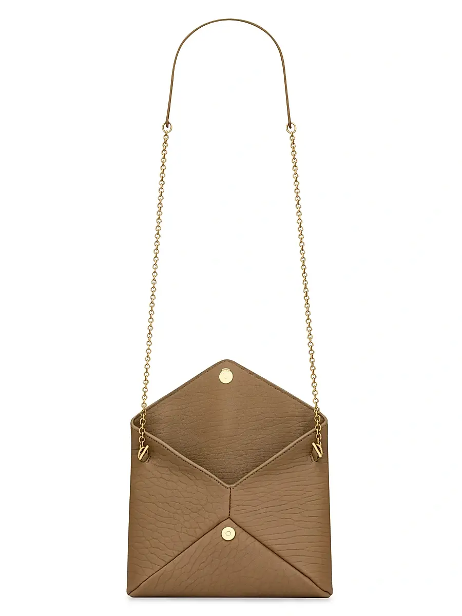 Saint Laurent Women's Cassandre Chain Pouch in Lambskin - Dark Cork | Thumbnail 4
