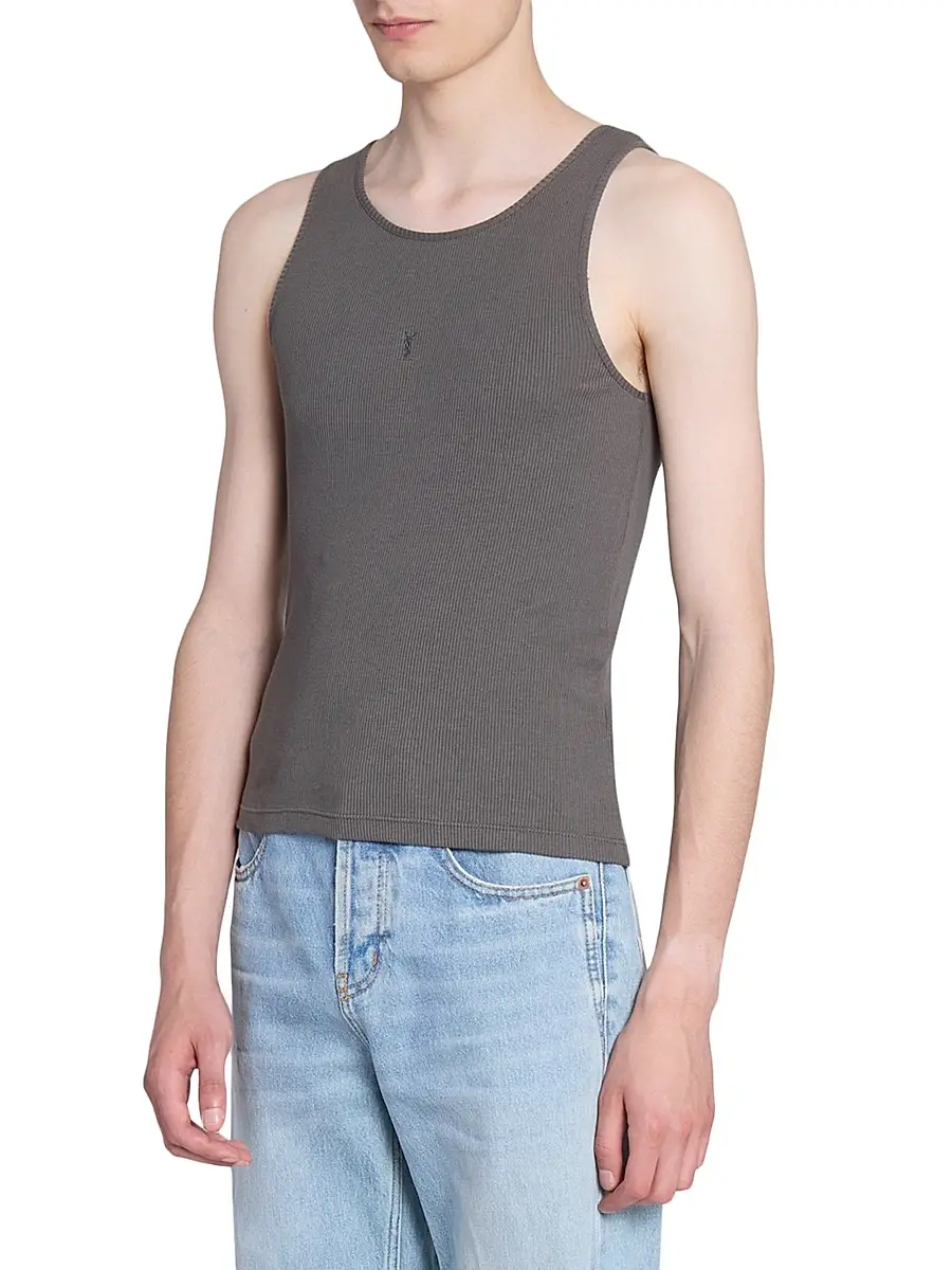 Saint Laurent Men's Cassandre Tank Top | Thumbnail 4