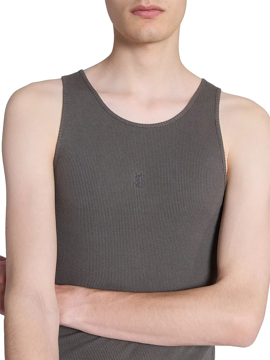 Saint Laurent Men's Cassandre Tank Top | Thumbnail 7