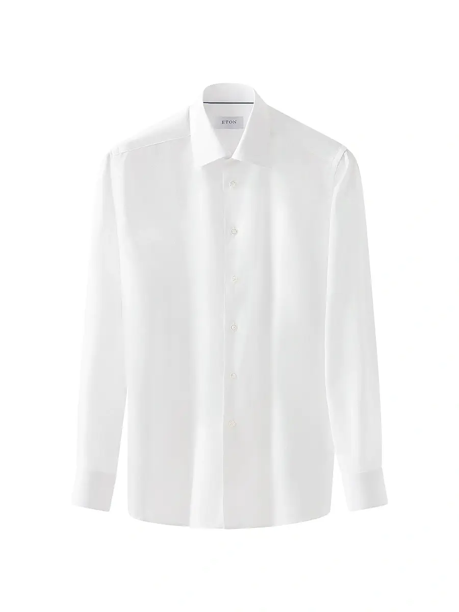 Eton Men's Geometric Jacquard Slim-Fit Shirt | Thumbnail 2 Eton Men's Geometric Jacquard Slim-Fit Shirt | Thumbnail 2